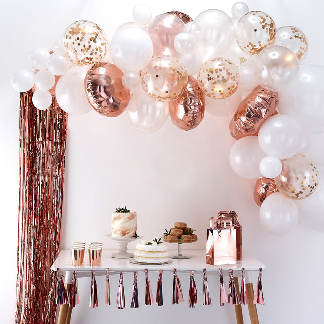 Rose Gold Ballonbogen DIY Set