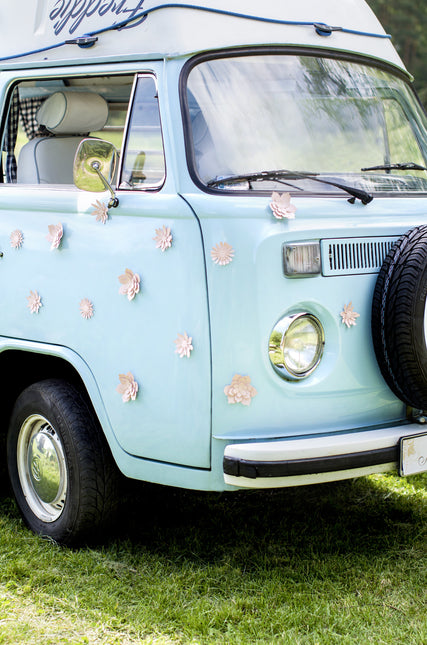 Papierblumen Rosa Pastell 3tlg