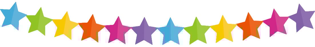 Girlande Sterne Bunt 6m