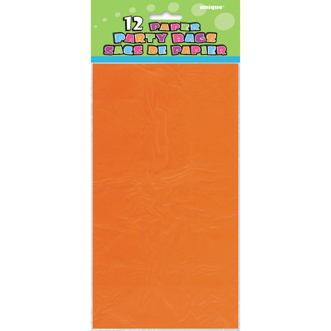 Partytüten Orange 25cm 12Stk
