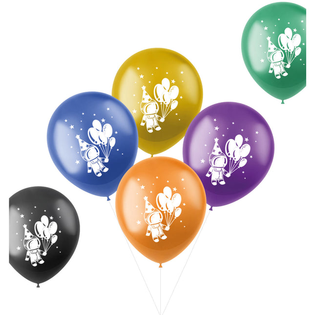 Ballons Space & Sterne Bunt 33cm 6Stk