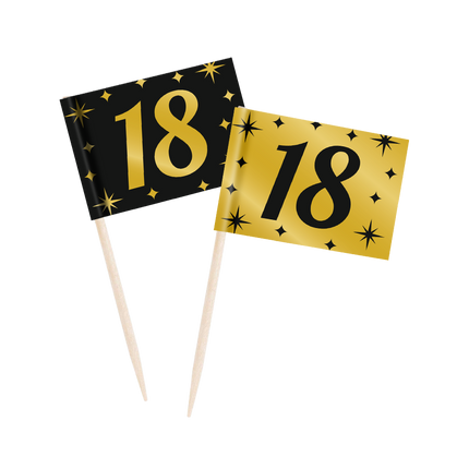 Cocktailstäbchen 18 Jahre 6,5cm 50Stk