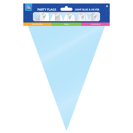 Silberblaue Girlande Metallic 10m