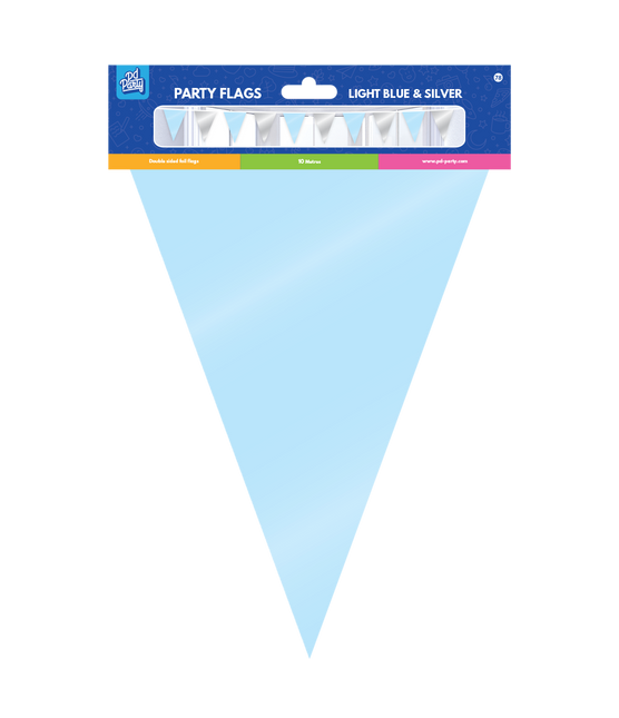 Silberblaue Girlande Metallic 10m