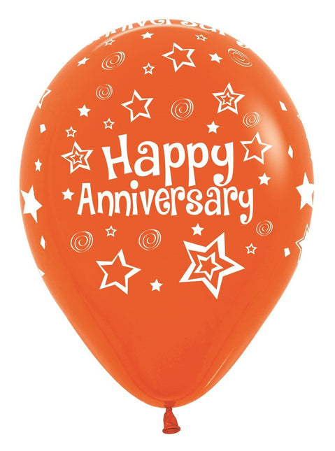 Ballons Happy Anniversary Mix 30cm 25Stk