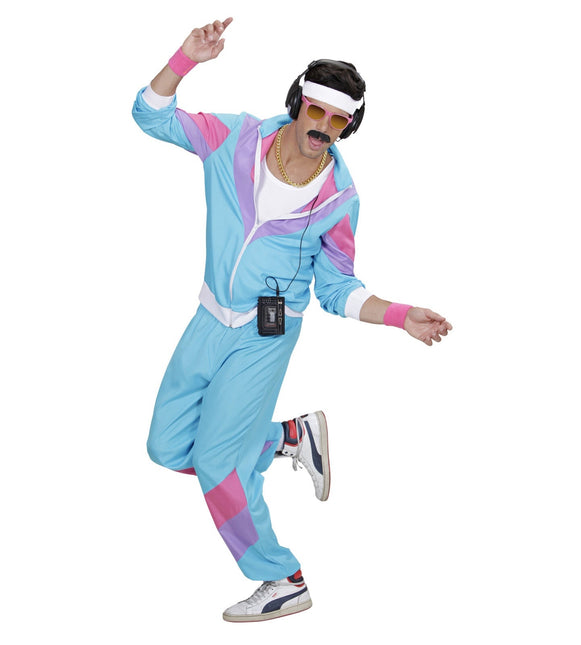 Neon 80S Trainingsanzug Fault Blue