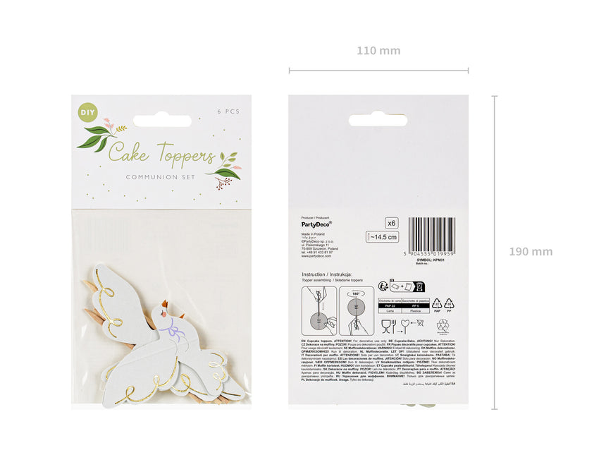 Cocktailstäbchen Taube 14,5cm 6Stk