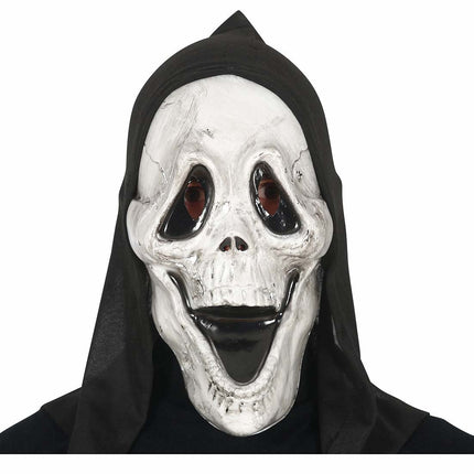 Schwarze und weiße Halloween Maske Geist