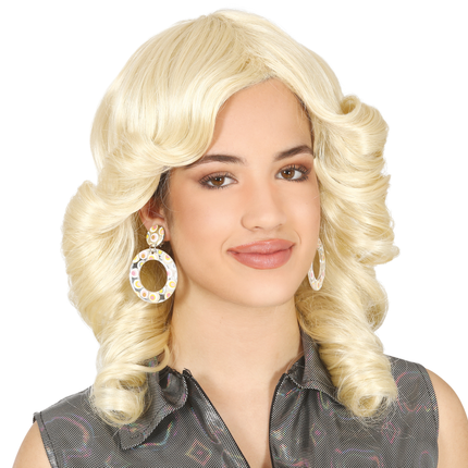 Hellblonde Perücke Locken