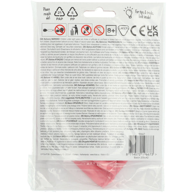 Hellrosa Luftballon Puderrosa 80cm