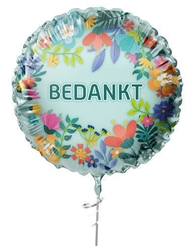 Danke Helium Ballon Blau Leere Blumen 45cm
