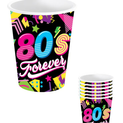 Neon 80S Becher 240ml 6 Stk