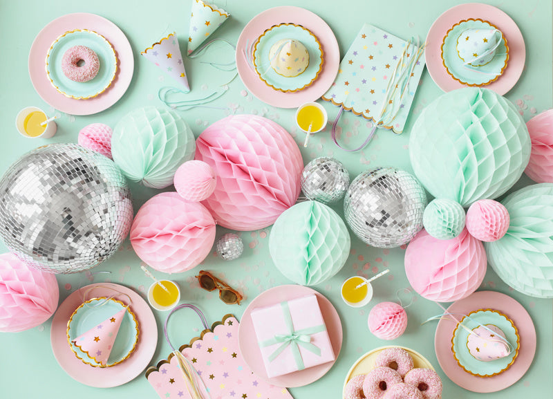 Partyhüte Sterne Mehrfarbig 14,5cm 6Stk