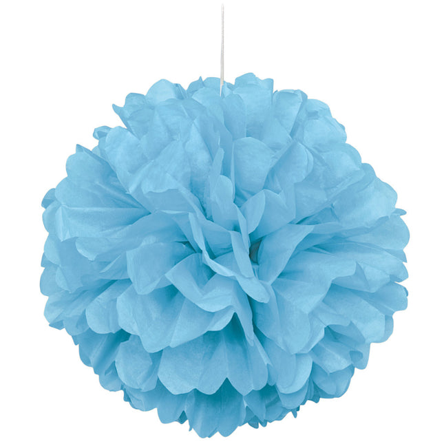 Pompon Hellblau 20cm 3Stk