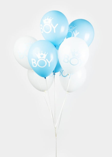 Geburt Ballons Junge 30,5cm 8St