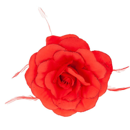 Rotes Haar Accessoire Rose
