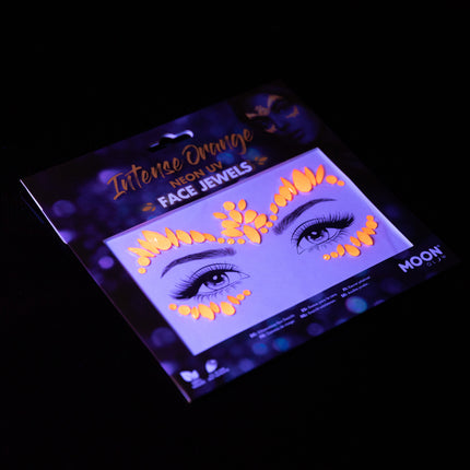 Moon Glow Neon UV Face Jewels Intensives Orange