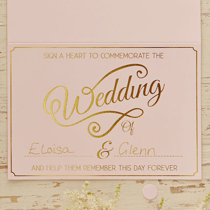 Rosa Hochzeitsgästebuch A3