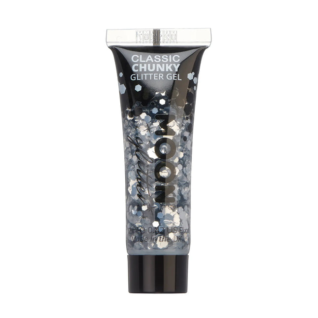 Moon Glitter Classic Chunky Glitter Gel Silber 12ml