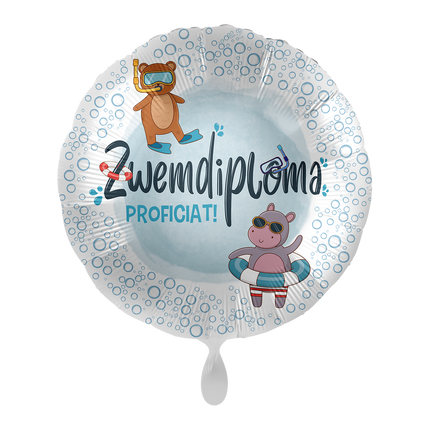 Schwimmdiplom Heliumballon Glückwunsch leer 43cm