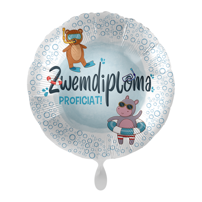Schwimmdiplom Heliumballon Glückwunsch leer 43cm