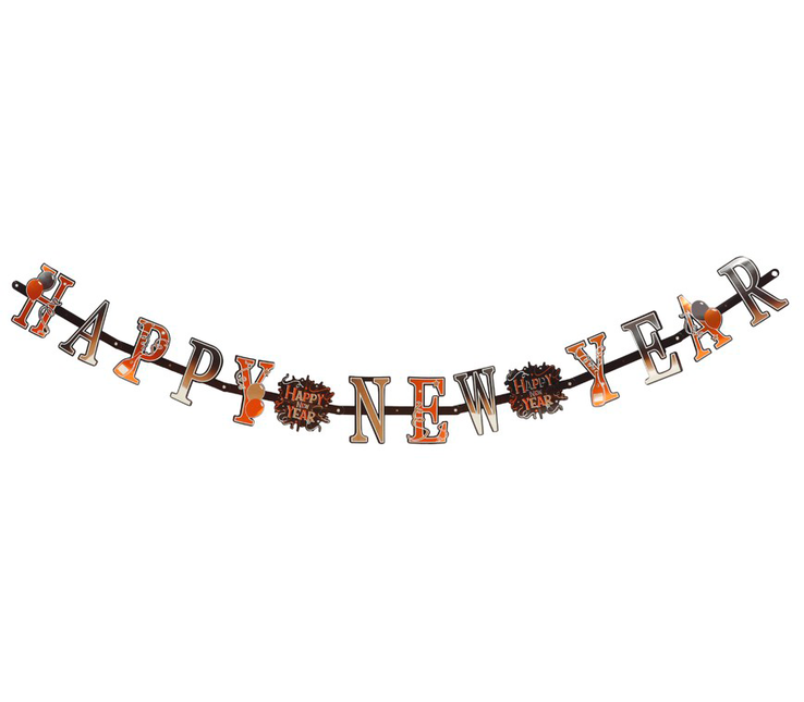 Frohes neues Jahr Girlande 1,7m