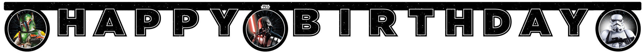 Star Wars Buchstabengirlande Happy Birthday Galaxy 2m