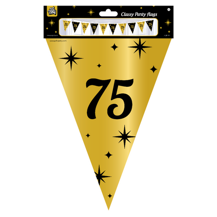 Flaggenleine 75 Jahre Gold Schwarz 10m