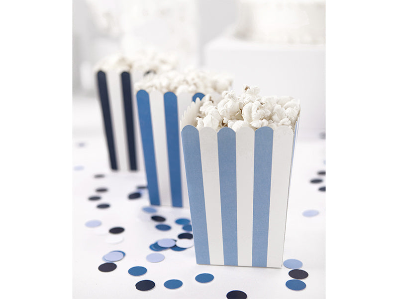 Popcornschalen Blau Mix 12,5cm 6Stk