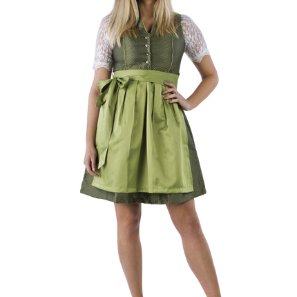Dunkelgrünes Dirndlkleid Oktoberfest Damen 2-teilig