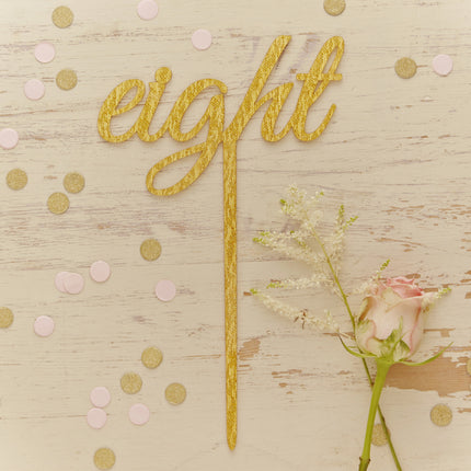 Goldene Tischnummern 19cm 12Stück