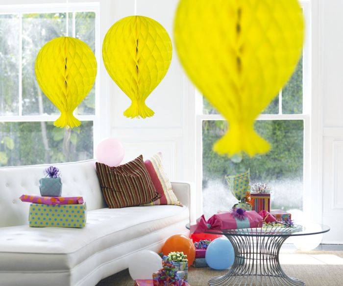 Wabenballon Gelb 37cm