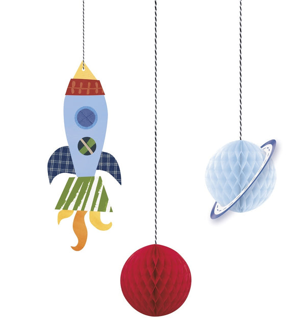 Weltraum Party Hängende Dekoration 3tlg