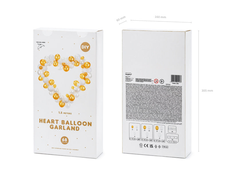 Ballon Schleife Herz Weiß 11 Stück