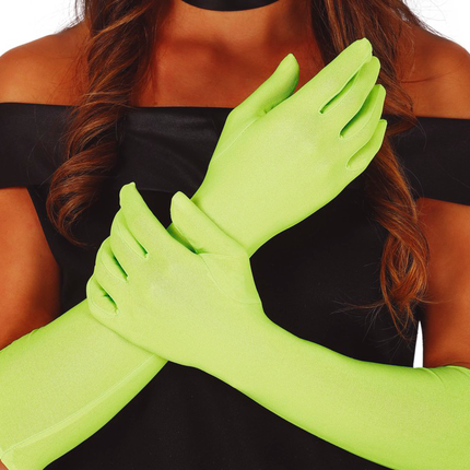 Hellgrüne Handschuhe 42cm