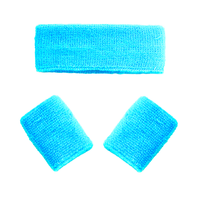 Schweißbänder Türkis 3tlg