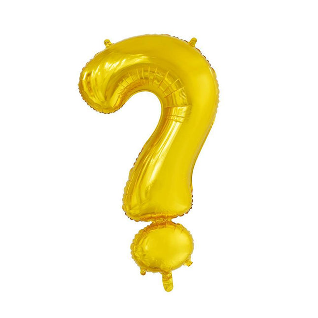 Folienballon Fragezeichen ? Gold XL 86cm leer