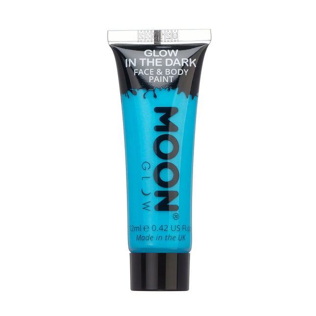 Moon Glow Glow in the Dark Face Paint Blau 12ml