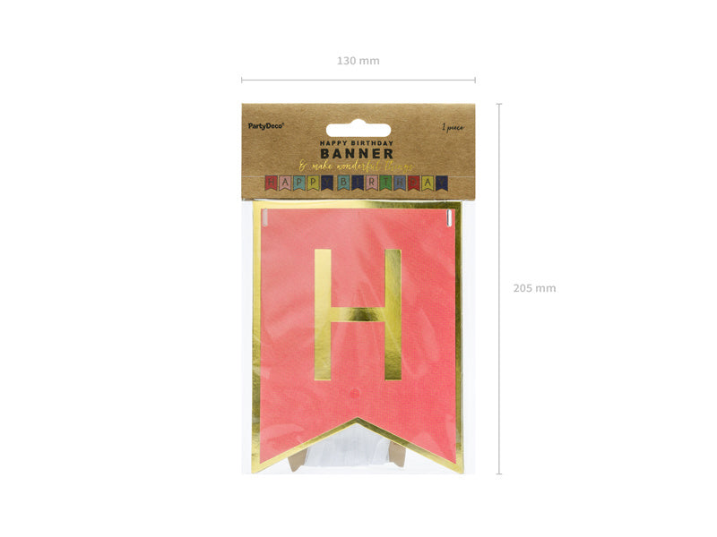 Banner Happy Birthday Bunt 1,75m