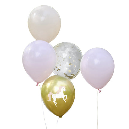 Ballons Prinzessinnen Einhorn 30cm 5Stück