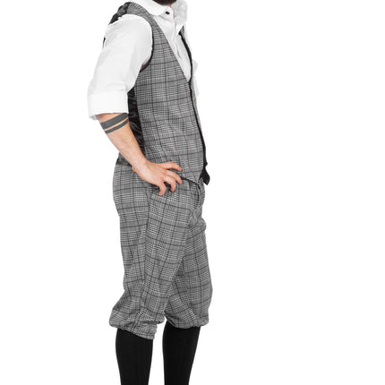 20er Jahre Kostüm Kariert Grau