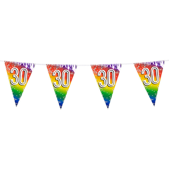 Regenbogengirlande 30 Jahre 6m