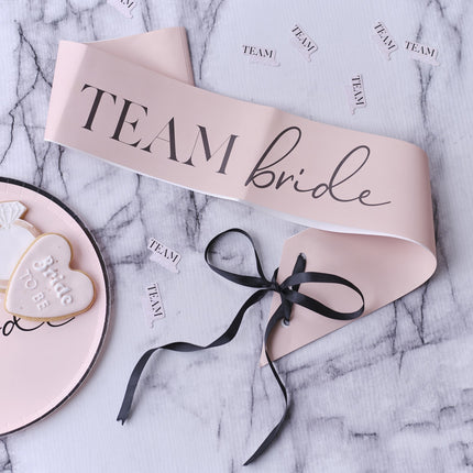 Rosa Schärpe Team Braut 1m 6Stk