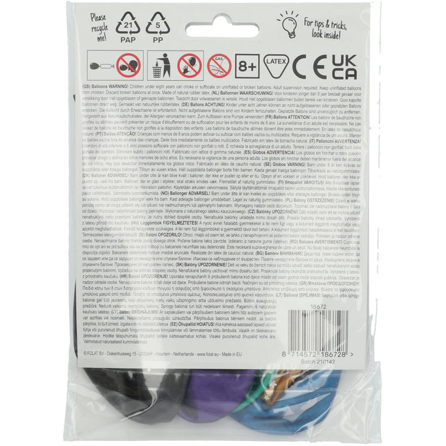 Ballons Space & Sterne Bunt 33cm 6Stk