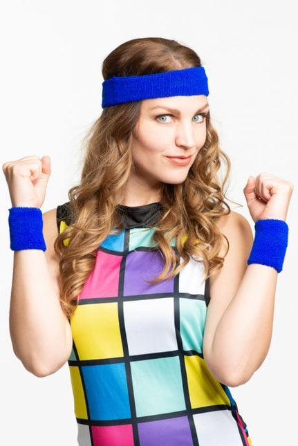 Schweißbänder Blau 3tlg