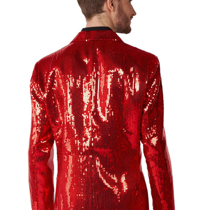 Paillet Roter Blazer Männer <tc>Suitmeister</tc>