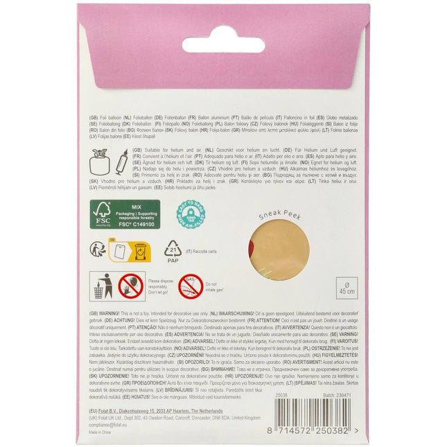 Happy Birthday Helium Ballon Leer 45cm