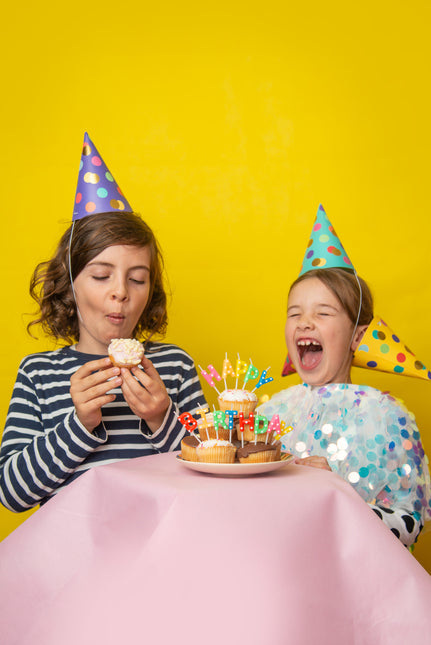 Bunte Partyhüte Dots XL 16cm 6Stk