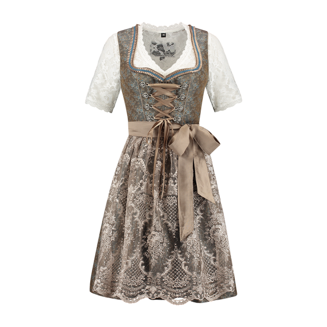Grünes Dirndlkleid Oktoberfest Frauen Jaquard