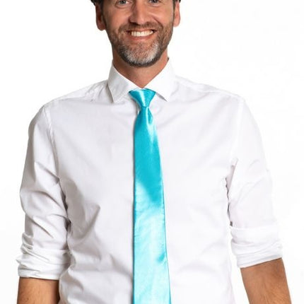 Türkisfarbene Krawatte 50cm